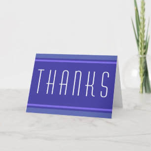 Cartão De Agradecimento ESPORTE STRIPES - Violeta Azul + seu texto