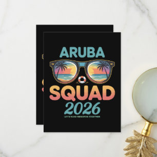 Cartão De Agradecimento Esquadrão Aruba 2026 Retro