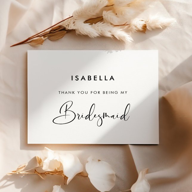 Cartão De Agradecimento Esquerda Branca e Preta Elegante e Moderna (Criador carregado)