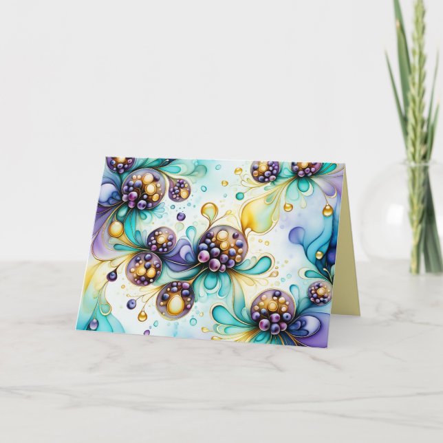 Cartão De Agradecimento Essência da placa de anotações de mirtilo (Frente)