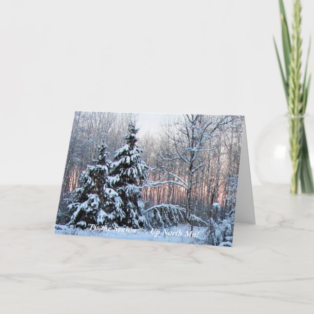 Cartão De Agradecimento Esta é a estação acima do norte! Feliz Natal (Frente)