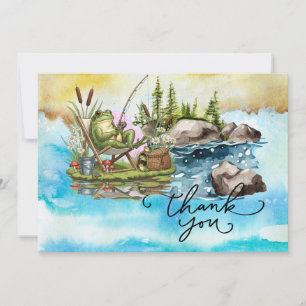 Cartão De Agradecimento Estilo de aquarela dos pesqueiros