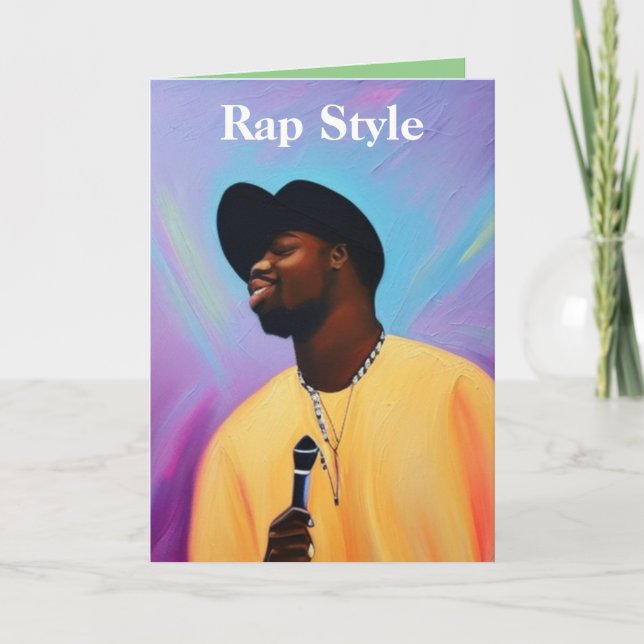Cartão De Agradecimento Estilo de Rap (Frente)