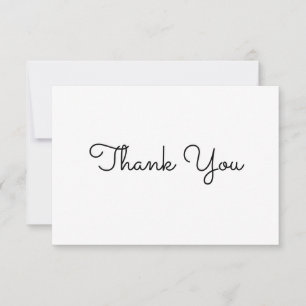 cartão de agradecimento estilo de texto minimalist