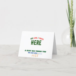 CARTÃO DE AGRADECIMENTO ESTILO MODERNO PERSONALIZÁVEL BRANCO VERIFICADO MA