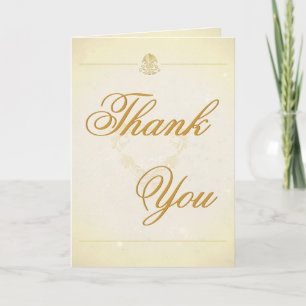 Cartão de Agradecimento Estilo Papel Pergaminho Vi