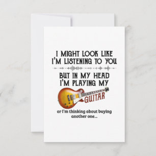 Cartão De Agradecimento Estou a ouvir-te, mas na minha cabeça estou a toca