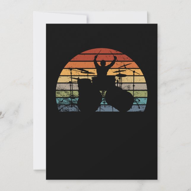 Cartão De Agradecimento Estou tocando os tambores (Frente)