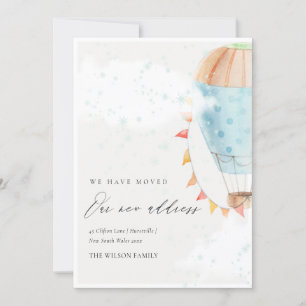 Cartão De Agradecimento Estrela das Nuvens do Balão de Ar Quente Nós Mov