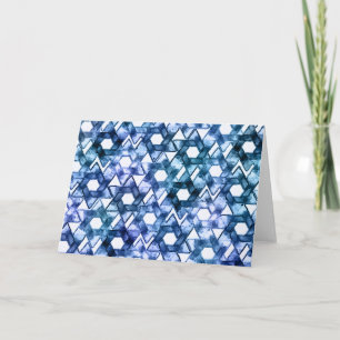 Cartão De Agradecimento Estrela de David Damask Obrigado