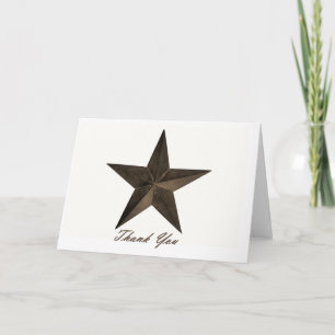 Cartão De Agradecimento Estrela de Texas
