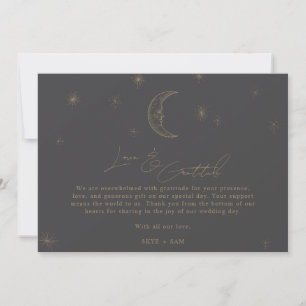 Cartão De Agradecimento Estrela e Lua Casamento Celestial Foto Obrigado