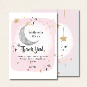 Cartão De Agradecimento Estrela Estrela Pequena Estrela Splash de Aquarela