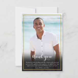 Cartão De Agradecimento Estrela Fotográfica Funeral Judaica De David Elega