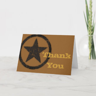 Cartão de Agradecimento Estrela Ocidental Queimada