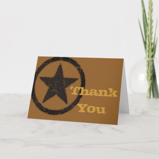 Cartão de Agradecimento Estrela Ocidental Queimada (Frente)