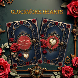 Cartão De Agradecimento Eternal Elegance – Clockwork Heart.