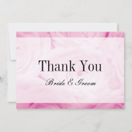 Cartão De Agradecimento Eterno rosa-rosa, buquê de flores