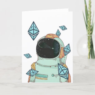 Cartão De Agradecimento Étero Para A Lua Do Homem Espacial ETH Merch