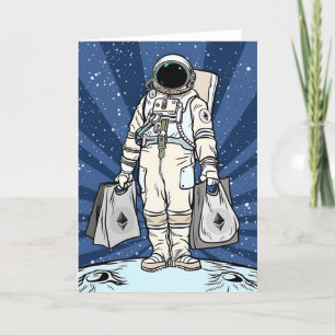 Cartão De Agradecimento Étero Para A Lua Do Homem Espacial ETH Merch
