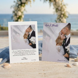 Cartão De Agradecimento Ethereal Lavender Violet Photo Wedding Thank You