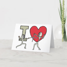 Cartão De Agradecimento Eu adoro esgrima