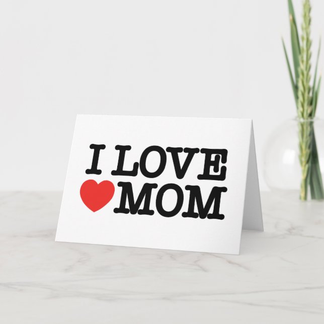 Cartão De Agradecimento Eu amo a mãe (Frente)