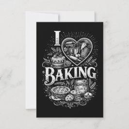 Cartão De Agradecimento Eu Amo Cozinhar no Forno