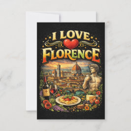 Cartão De Agradecimento Eu Amo Florença