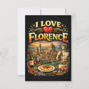 Cartão De Agradecimento Eu Amo Florença