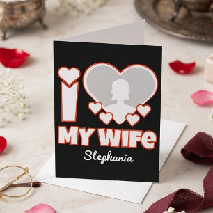 Cartão De Agradecimento Eu Amo Minha Esposa Personalizado – Adicionar Nome