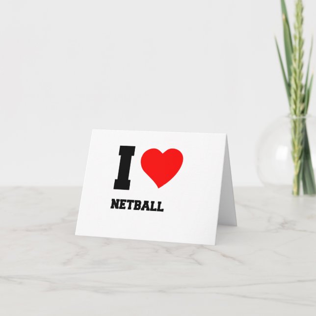 CARTÃO DE AGRADECIMENTO EU AMO NETBALL (Frente)