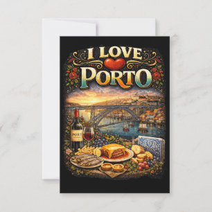 Cartão De Agradecimento Eu Amo Porto