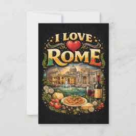 Cartão De Agradecimento Eu Amo Roma
