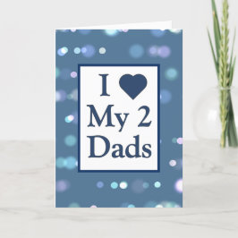 Cartão De Agradecimento Eu coração minha placa de Dia de os pais de 2 Pais