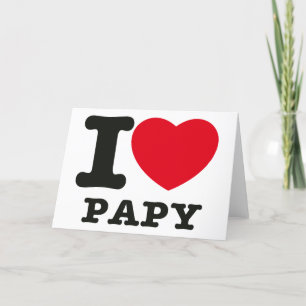 Cartão De Agradecimento Eu coração Papy