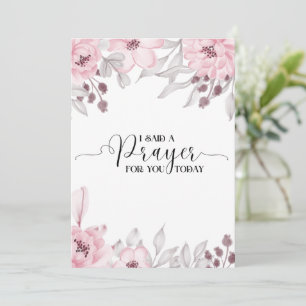 Cartão De Agradecimento Eu disse uma oração para você hoje