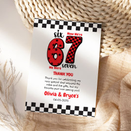 Cartão De Agradecimento Eu Era 6, Agora Eu Sou 7 – Gêmeos Fazem 7 Anos