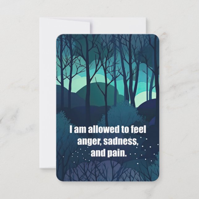 Cartão De Agradecimento Eu Estou Autorizado a Sentir (Frente)