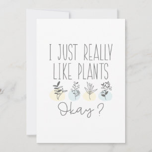 Cartão De Agradecimento Eu Gosto Muito De Plantas.