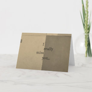 Cartão De Agradecimento Eu realmente sinto sua falta