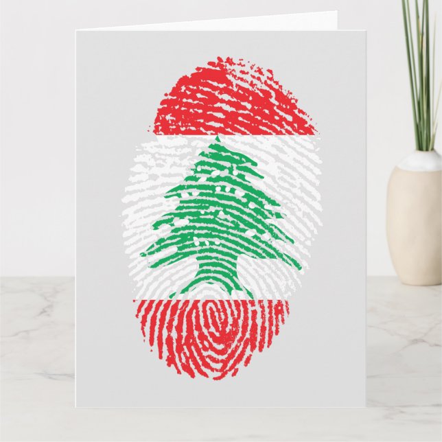 Cartão De Agradecimento Eu sou libanês (Frente)