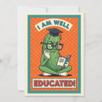 Eu Sou Um Legume Inteligente e Bem Educado Picles