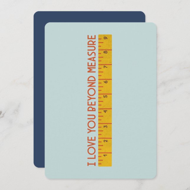 Cartão De Agradecimento Eu Te Amo Além Da Medida (Frente/Verso)