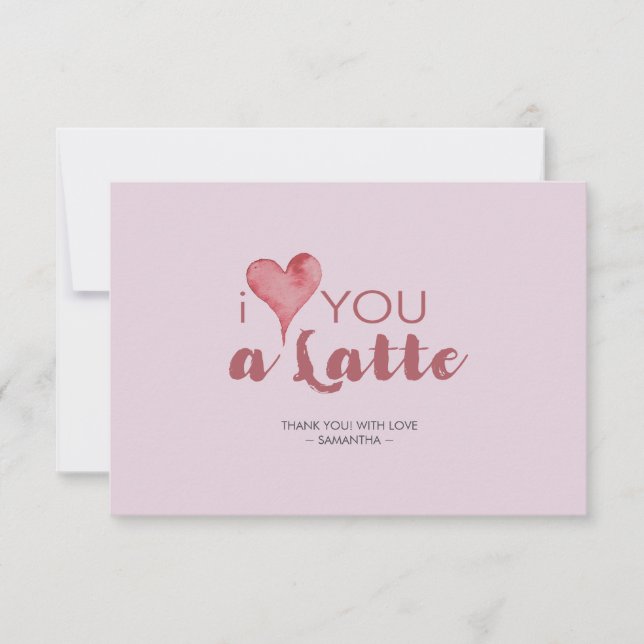 Cartão De Agradecimento Eu Te Amo Namorados Latino Obrigado (Frente)