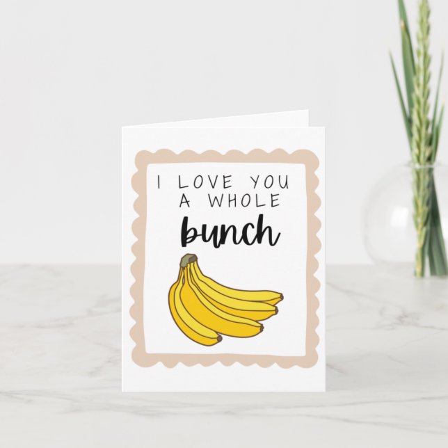 Cartão De Agradecimento Eu te amo um monte de cartas (Frente)