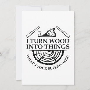 Cartão De Agradecimento Eu Transformo Madeira Em Coisas
