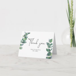 Cartão De Agradecimento Eucalipto ramo chá de noiva obrigado