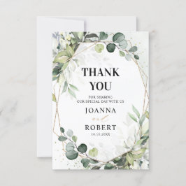 Cartão De Agradecimento Eucalipto, Sabugueiro, Vegetação, Moderno, Geométr