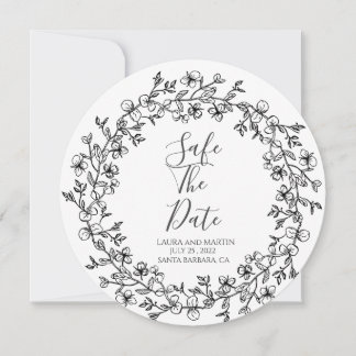 Cartão De Agradecimento Eucalyptus wreath e Photo Elegant Invitation